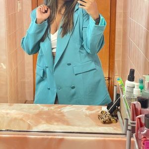 Boohoo Teal blue blazer